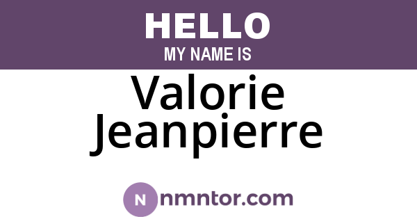 Valorie Jeanpierre