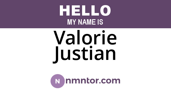Valorie Justian
