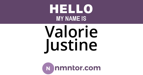Valorie Justine