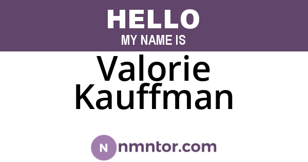 Valorie Kauffman