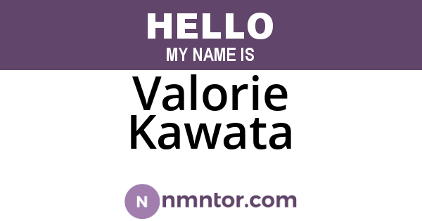 Valorie Kawata
