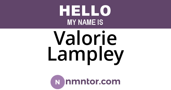 Valorie Lampley