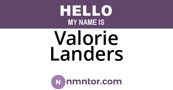 Valorie Landers