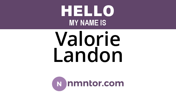 Valorie Landon