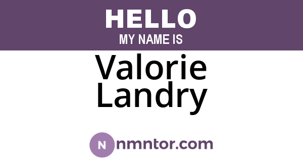Valorie Landry