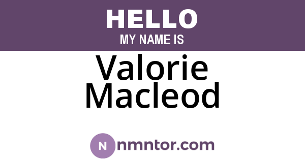 Valorie Macleod