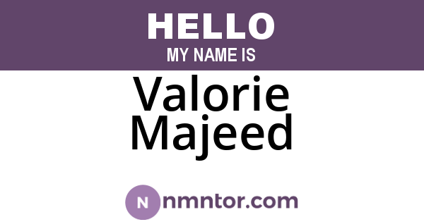 Valorie Majeed