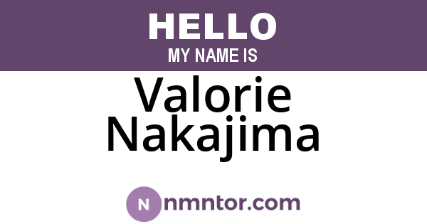 Valorie Nakajima
