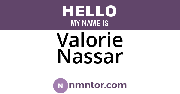 Valorie Nassar