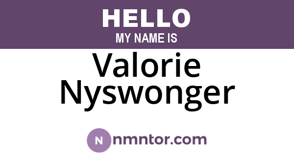 Valorie Nyswonger