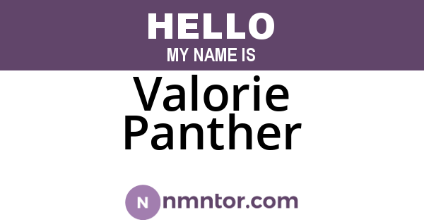 Valorie Panther