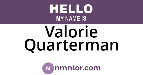 Valorie Quarterman