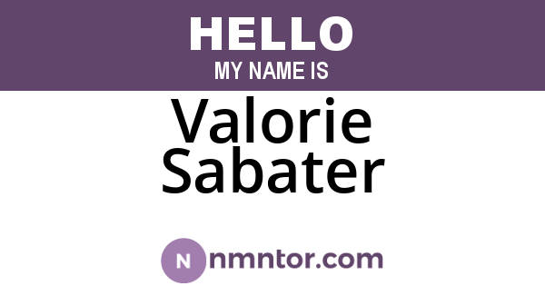 Valorie Sabater