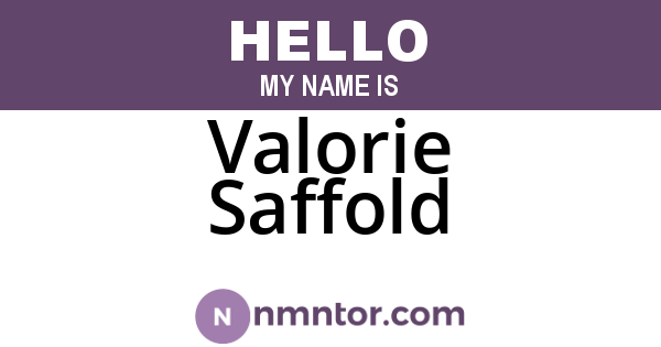 Valorie Saffold