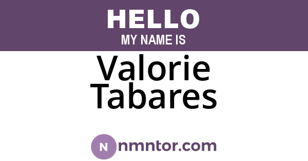 Valorie Tabares