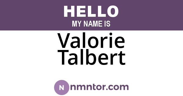 Valorie Talbert