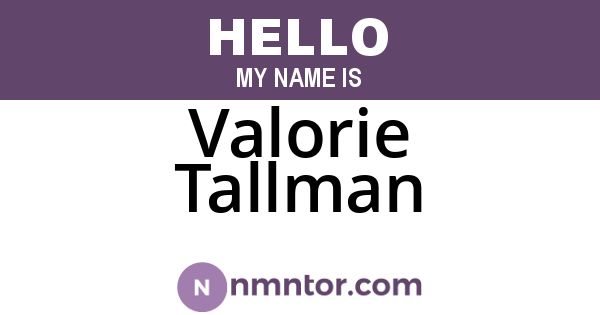 Valorie Tallman
