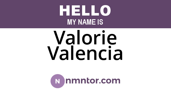 Valorie Valencia