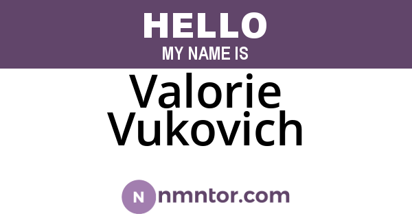 Valorie Vukovich