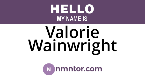 Valorie Wainwright