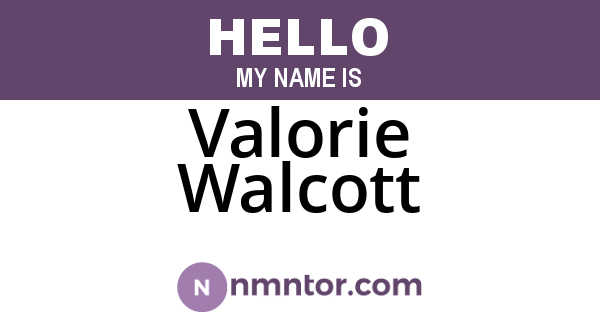 Valorie Walcott