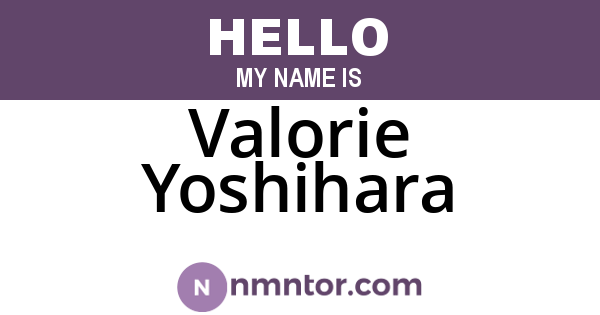 Valorie Yoshihara