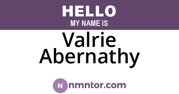 Valrie Abernathy