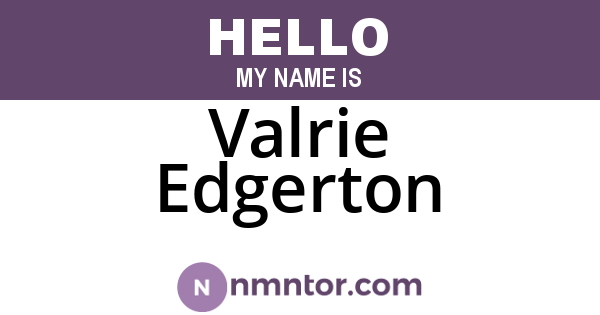 Valrie Edgerton
