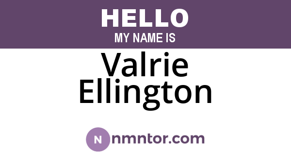 Valrie Ellington