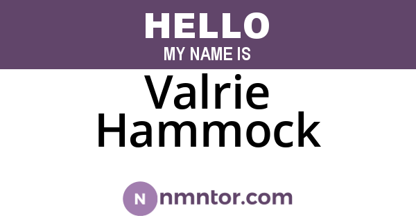 Valrie Hammock
