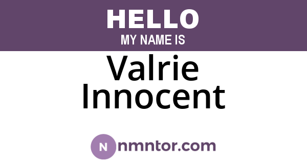 Valrie Innocent