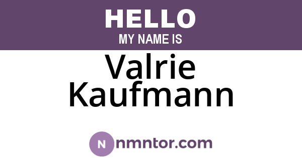 Valrie Kaufmann