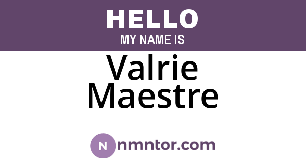 Valrie Maestre