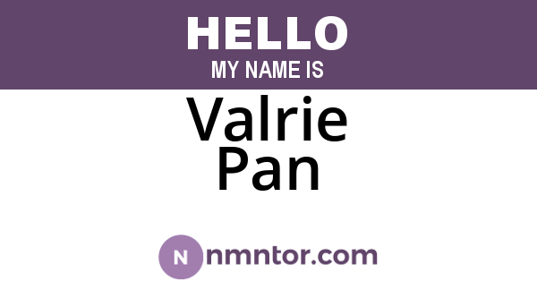 Valrie Pan