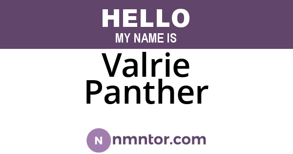 Valrie Panther