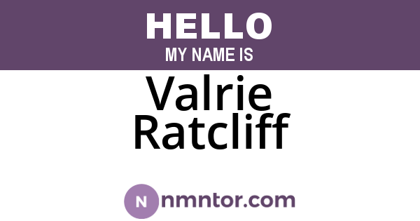 Valrie Ratcliff