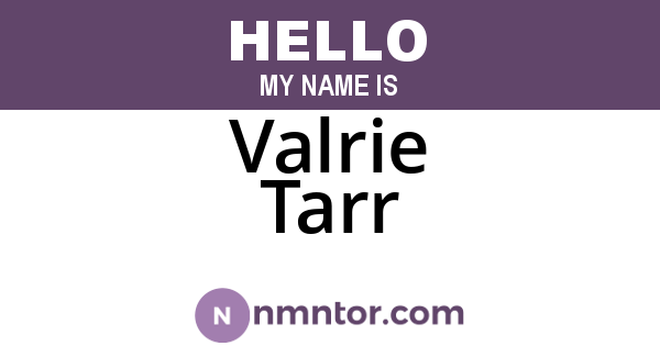 Valrie Tarr