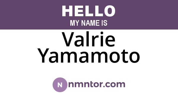 Valrie Yamamoto