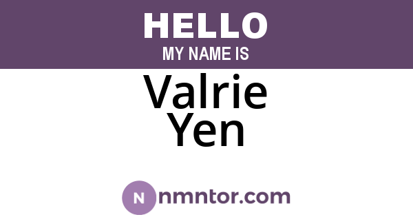 Valrie Yen