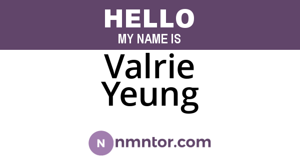 Valrie Yeung
