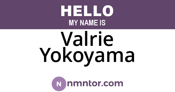 Valrie Yokoyama