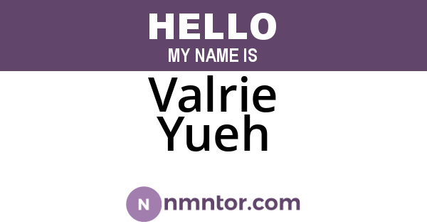 Valrie Yueh