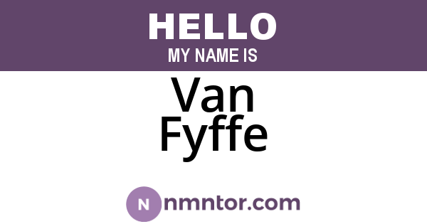 Van Fyffe