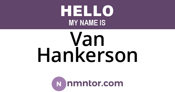 Van Hankerson