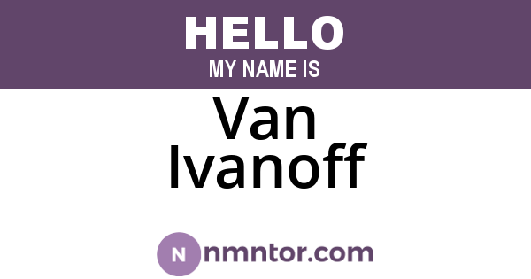 Van Ivanoff