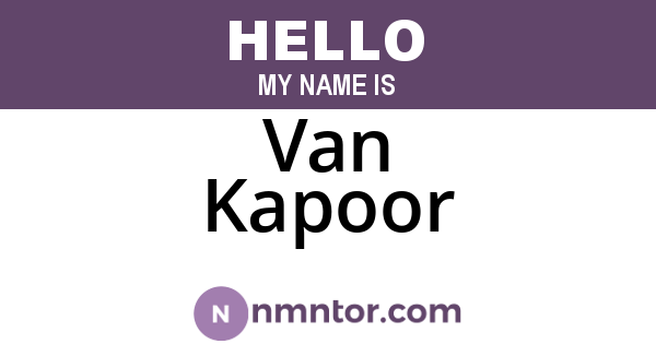 Van Kapoor