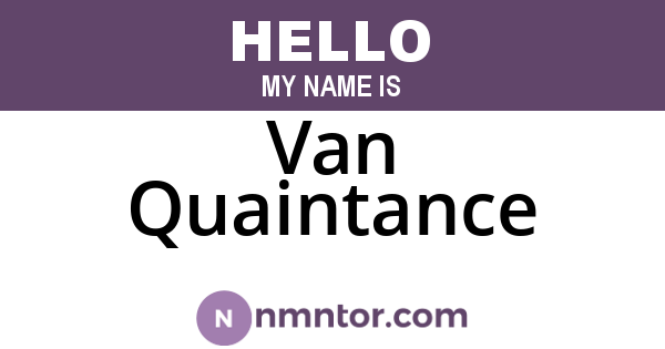 Van Quaintance