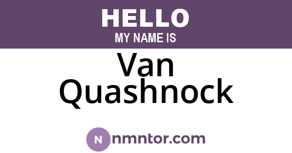 Van Quashnock