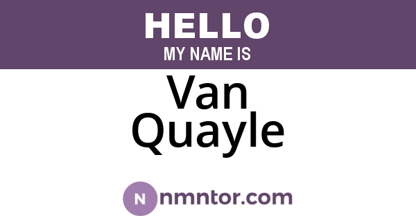 Van Quayle