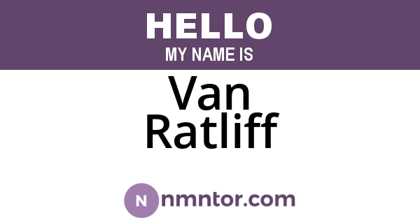 Van Ratliff